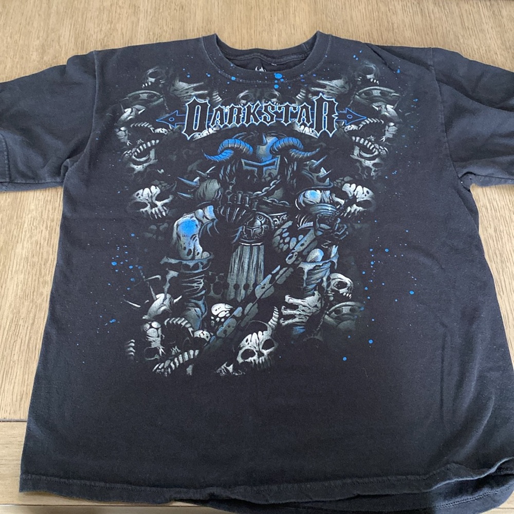 Retro Dark star Black Graphic T-Shirt size large Y2K